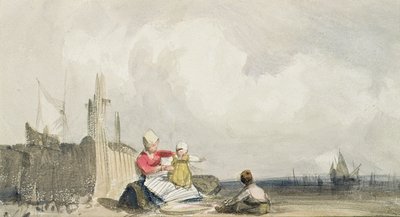 Fischerleute am Strand von Richard Parkes Bonington